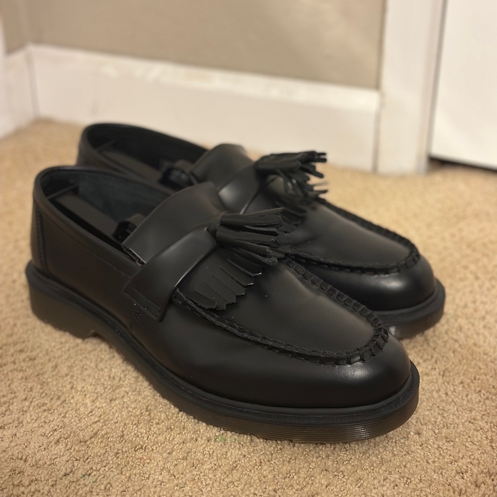 Dr. Martens Adrian Classic Black Tassel Loafers